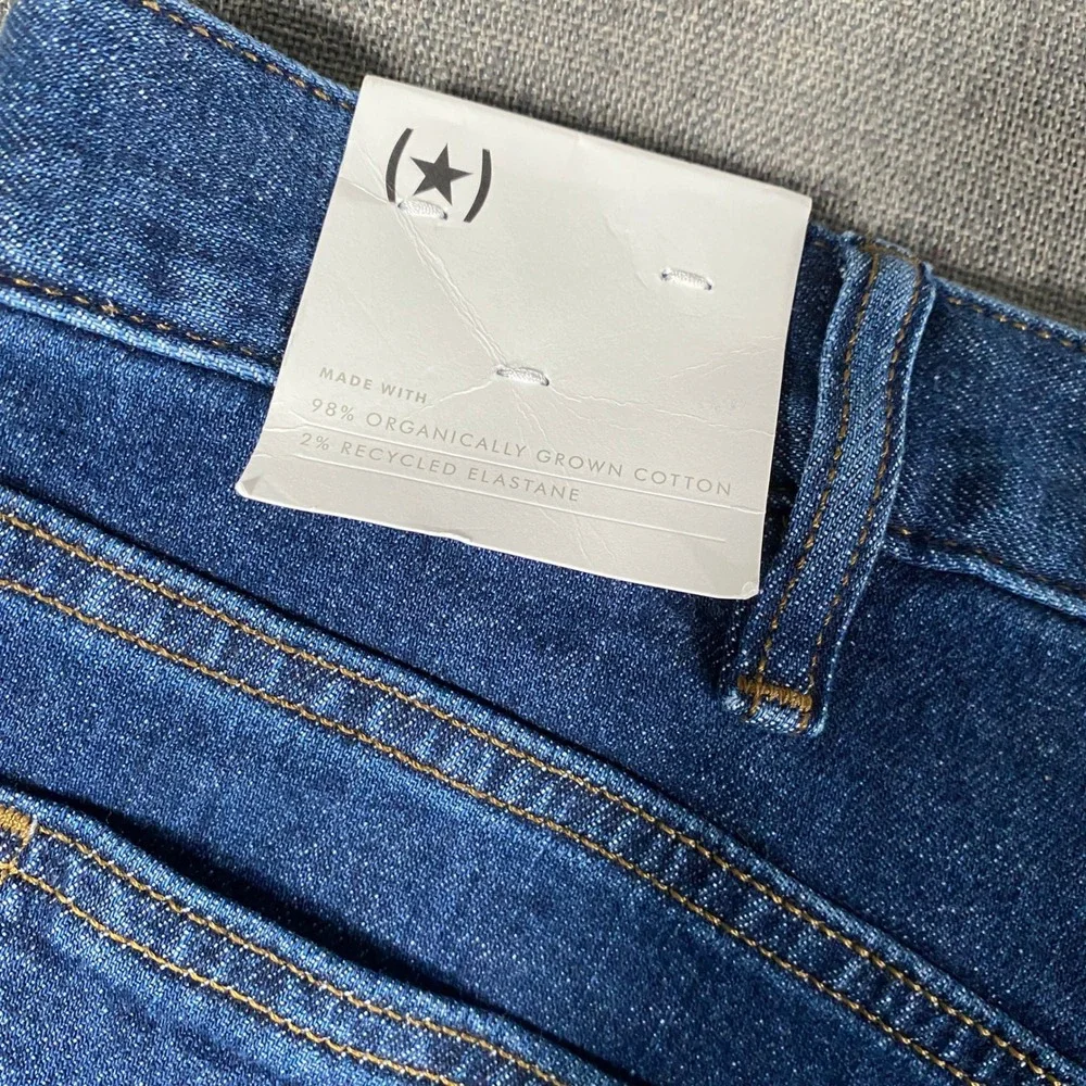 NWT Banana Republic Slim Fit Jeans Mens 42x32 Blue Mid Rise‎ Stretch Medium Wash